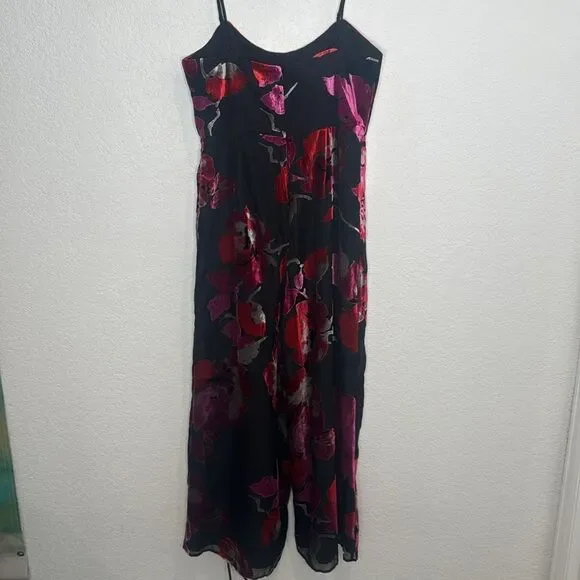 NWT Hutch Nalini Jumpsuit Floral Velvet Size 14